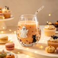thumbnail image 4 of Halloween Printed Stemless Glass, Clear Reusable Glass Tumbler for , Cocktails, Halloween Party Home Gathering, 4 of 4