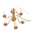 thumbnail image 2 of 1/87 Miniature Chandelier Model Candle Ceiling Lamp Model Miniature Lighting for Golden 14.5cmx6cm, 2 of 8