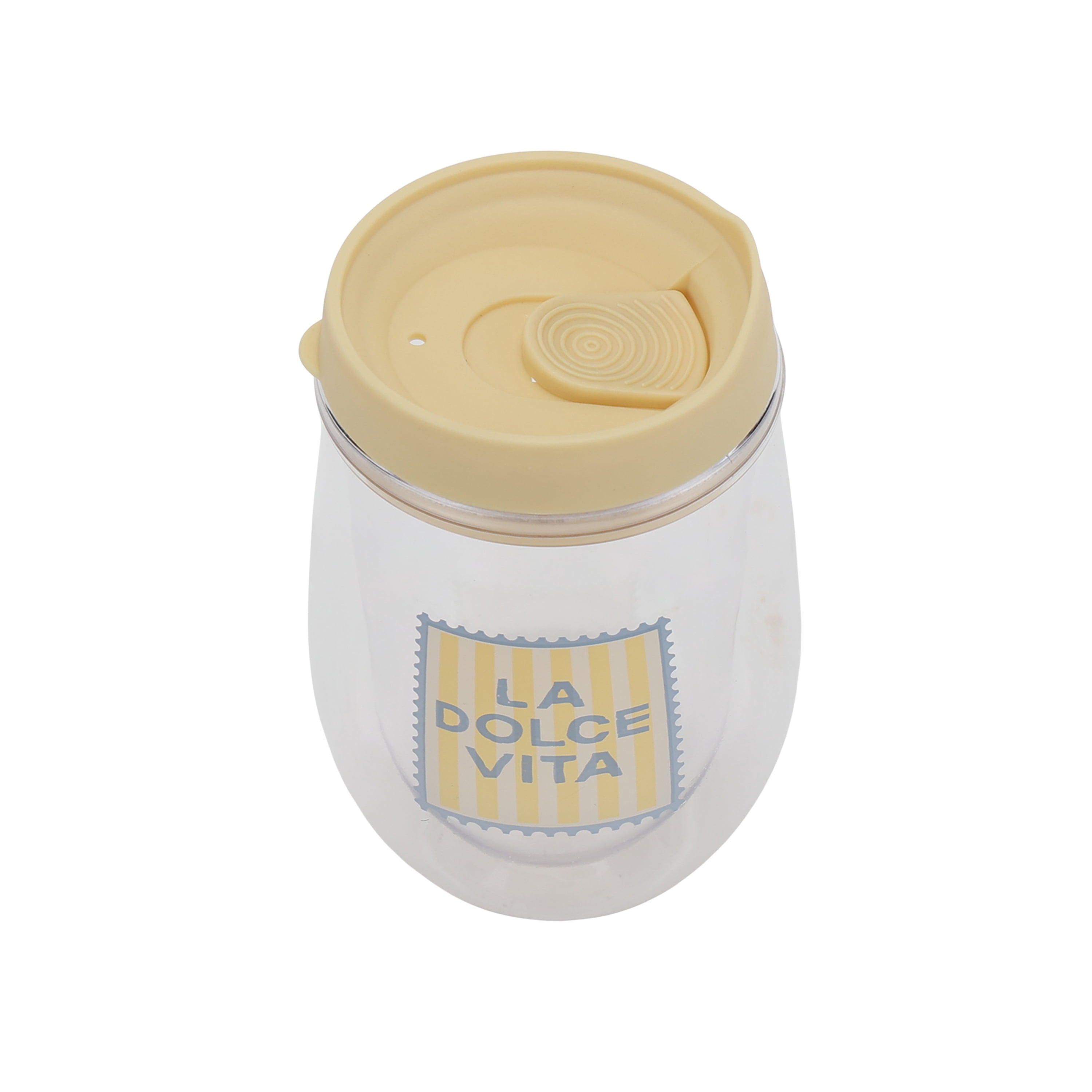 Just Feed Me by Jessie James Decker 2-Pack 12oz Printed Wine Tumbler Set, Dolce Vita and Cherry