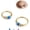 Gold-Blue Opal, variant on Opal Nose Rings Hoops - 316L Surgical Steel Septum Ring for Women Conch Piercing Jewelry Daith Helix 2Pcs 16G 18G