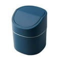 thumbnail image 1 of Cubo de basura de escritorio Sunnimix con tapa abatible azul, 1 of 6