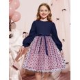 thumbnail image 6 of Arshiner Tulle Dress Toddler Girls Puff Long Lantern Sleeves Fall Winter Tutu Party Dresses with Tie Belt, 6 of 6