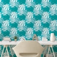 thumbnail image 2 of Ambesonne Leaf Print Peel & Stick Wallpaper for Home, Hawaii Vibes Tropics, 13"x100", Teal Sea Blue, 2 of 5
