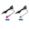 thumbnail image 3 of 2Pcs Mini Microphone with Covers for Singing Voice Rose Red, Silver, 3 of 6