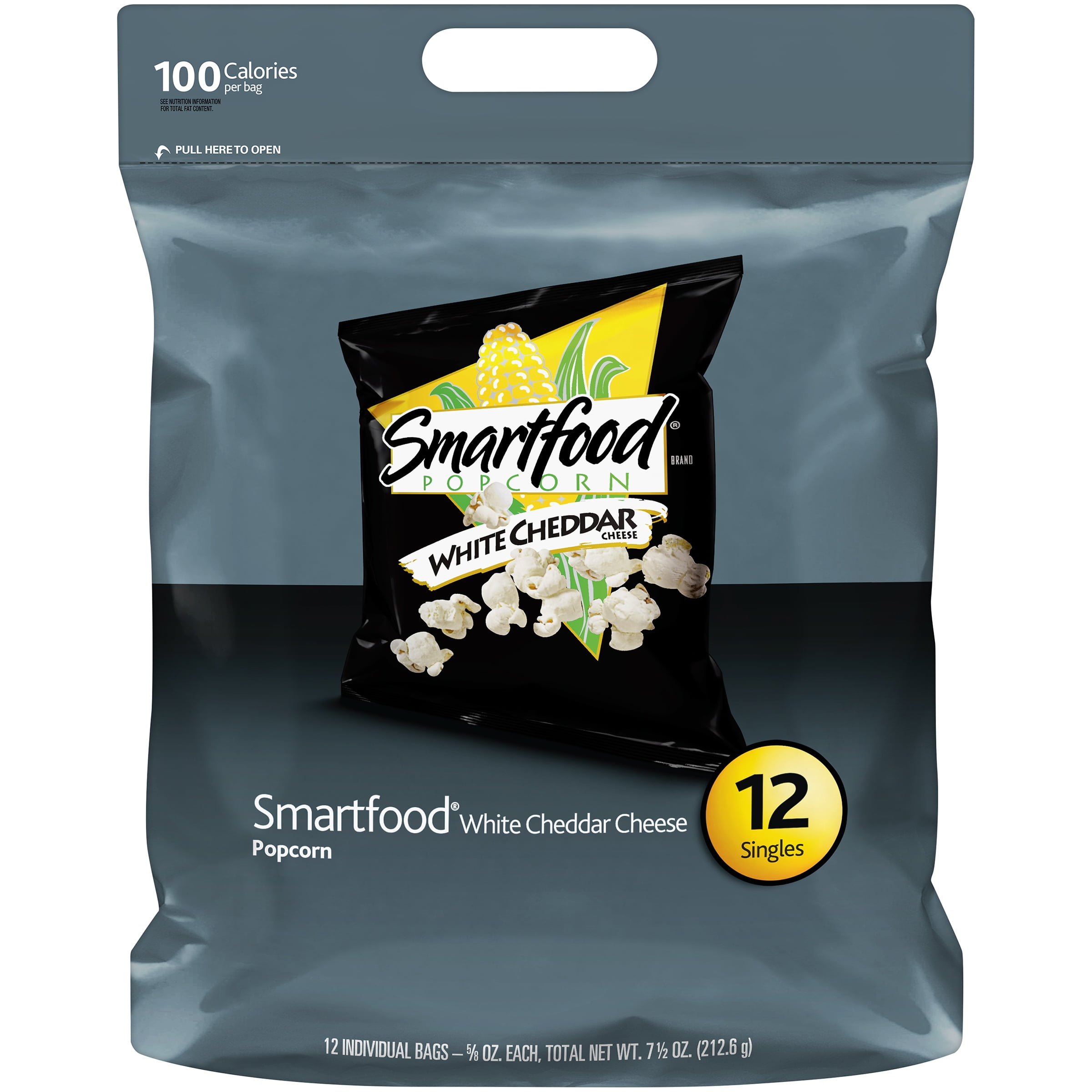 SkinnyPop Popped Popcorn Variety Original & White Cheddar Individual Bags, 