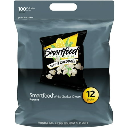 Smartfood White Cheddar Popcorn, 0.625 oz Single-Serve Bags, 12 Count