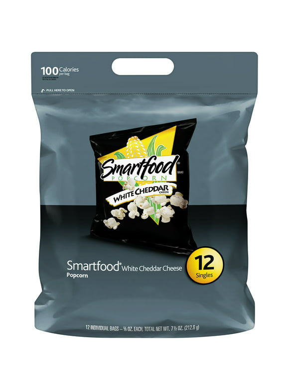 Smartfood White Cheddar Popcorn, 0.625 oz Single-Serve Bags, 12 Count