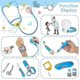 thumbnail image 3 of Kids Doctor Case Toy, Doctor Kit Stetoscope Tools Gift For Boy And Girl (blue), 3 of 5