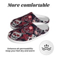 thumbnail image 6 of Haiem Rose Flowers Print Women's Fuzzy Memory Foam House Slipper Cozy Home Footwear Non-slip Winter Slippers-35/36, 6 of 7