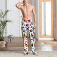 thumbnail image 5 of Uemuo Mexican Bright Style Pattern Men's Wide Leg Palazzo Lounge Pants with Pockets Light Weight Loose Comfy Casual Pajama Pants-Small, 5 of 9