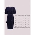 thumbnail image 7 of Navy Blue Ruffle Sleeve Peplum Bodycon Midi Dress For Women, 7 of 7