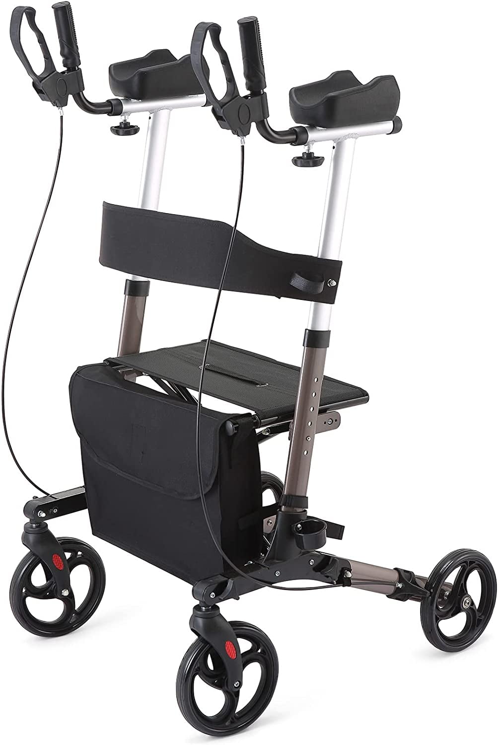 Buy YUNNUO Lightweight Upright Rollator for Seniors,Stand Up Rolling