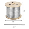 thumbnail image 2 of VEVOR 304 Stanless Steel Cable 3/16Inch, Aircraft Wire Rope 500Ft Reel, Braided Wire Cable with 7x19 Strand Construction, Wire Rope Cable for Deck Railing, Stair Handrails, Fence, Clothesline, 2 of 9