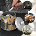 thumbnail image 4 of Yayeee Ashtray with Lid for Cigarette Smokeless Stainless Steel Home Ash Holder, Bright Skeleton, 4 of 7