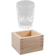 Japanese Saki Cups Set with Wooden Box for Drinking Use Traditional Glass Sake Mugs Household 1 Set