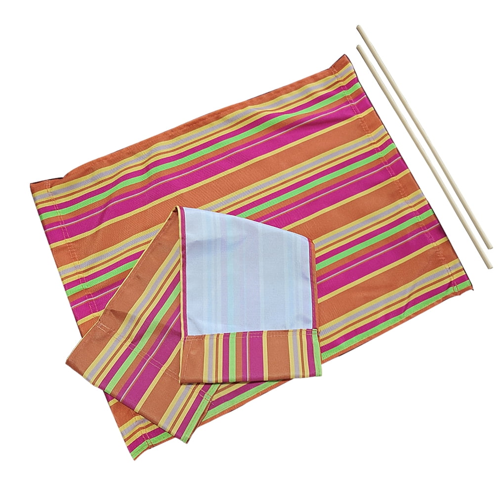 Tssuoun Director Chair Cover Set Replacement Exquisite Casual Seat Covers with Stripes Home