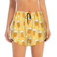 thumbnail image 2 of Balery Beer Pantalones cortos deportivos para mujer con forro y dos bolsillos, elásticos, para entrenamiento, gimnasio, yoga-Large, 2 of 7