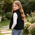thumbnail image 6 of NAISIBABY Girls Fleece Vest,Zip-Up Mock Neck Stand Collar Sleeveless Jacket Warm Outerwear with Pockets Size 14, 6 of 8