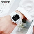 thumbnail image 4 of Sanda White Fashion Women's Watches Waterproof Led Digital Watch For Female Clock Ladies Sport Wristwatch Relogio Feminino 293 - Digital Wristwatches, 4 of 6