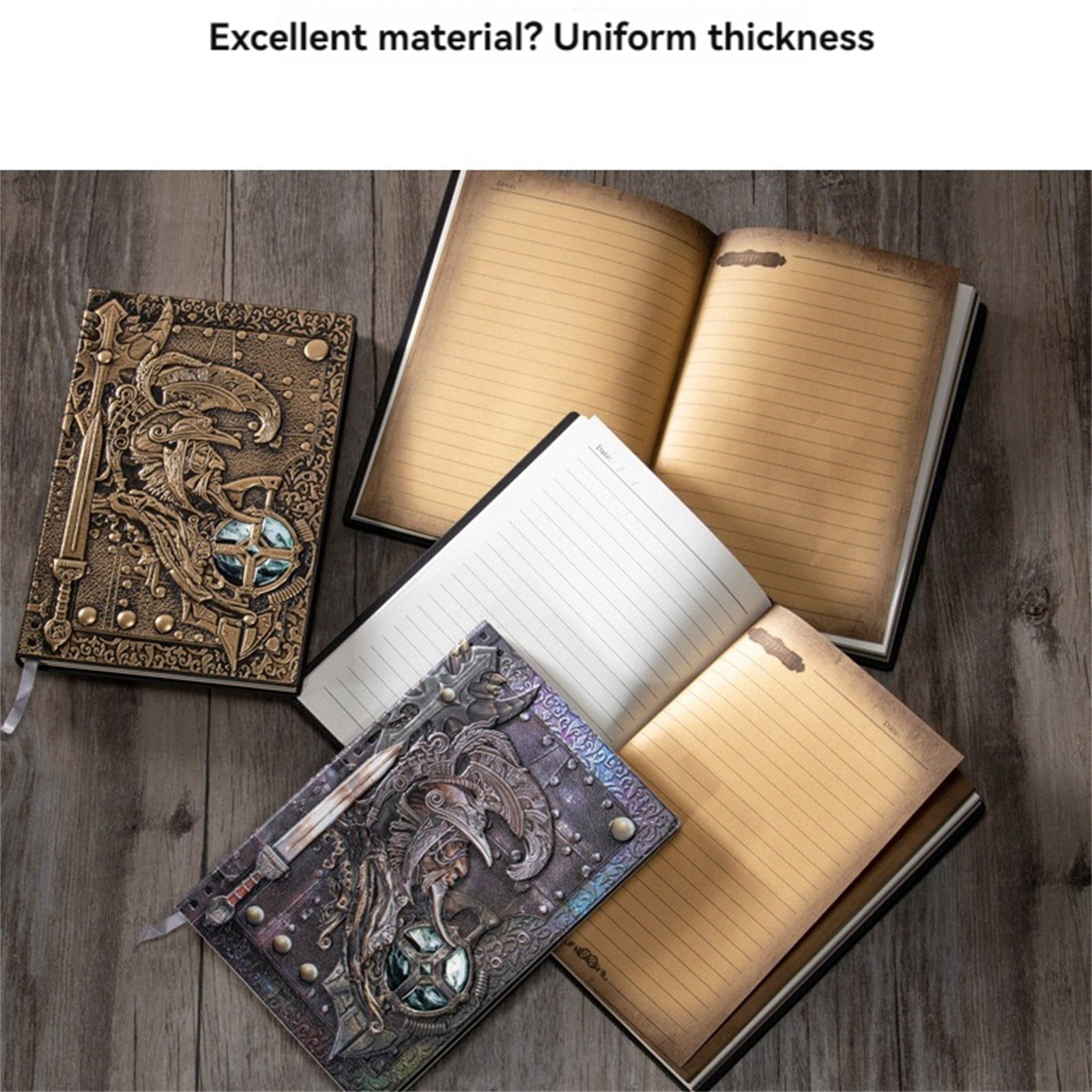 Clearance notebook for recording under $20,European General Retro Notebook Business Handbook PU Notepad Providing A Good Experience For Your Daily Use. 2PC