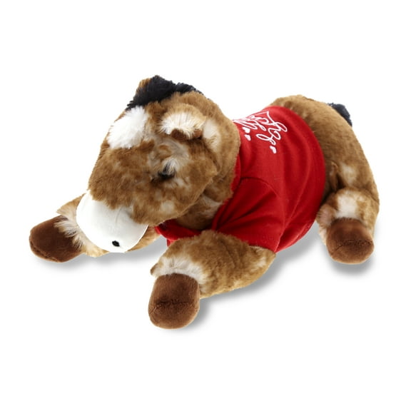 DolliBu I Love You Heart Lying Brown Horse Plush - 10.5 inches