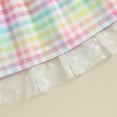thumbnail image 6 of Bagilaanoe Toddler Baby Girl Easter Dress Sleeveless A-line Princess Dresses Plaid Socks 12M 18M 24M 3T 4T 5T Kids Casual Swing Sundress, 6 of 7
