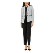 Le Suit Womens Petites Houndstooth Business One-Button Blazer