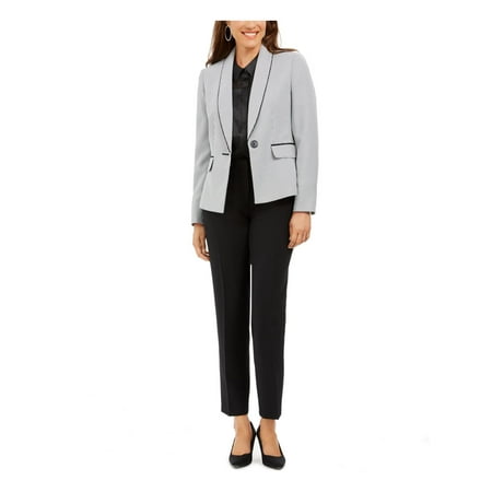 Le Suit Womens Petites Houndstooth Business One-Button Blazer