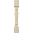 thumbnail image 2 of Ekena Millwork 5"W x 5"D x 35 1/2"H Legacy Tapered Cabinet Column (Top Block: 6", Bottom Block: 7"), Rubberwood, 2 of 7