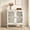 White, variant on iooHug Vintage Hollow-Carved Accent Cabinet, 2-Door Storage Sideboard with Adjustable Shelf and Solid Wood Legs, for Living Room, Entryway,Blue