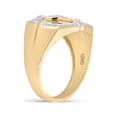 thumbnail image 4 of 10kt Yellow Gold Mens Round Diamond Cross Ring 1/4 Cttw, 4 of 4