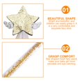 thumbnail image 2 of KAKOWELY 2 varitas de hadas de malla con forma de estrella para niñas, accesorios de disfraz para fiestas, 2 of 5