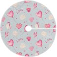 thumbnail image 1 of FMSHPON Valentine's Mother's Day Hearts Balloon Xmas Christmas Tree Skirt Stand Mat for Holiday Party Decoration Indoor Outdoor 36 inches, 1 of 6
