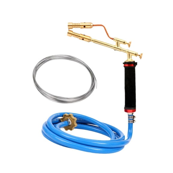 AMLESO Welding Torch Head Adjustable Flame, Easy to Install, with Welding Rod Soldering Torch for Barbecue Soldering Brazing 3m Hose