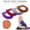 thumbnail image 2 of Tapa de inodoro, funda de cojín para asiento de inodoro, suave, gruesa, aislada, lavable, con cremallera, reutilizable (gris), 2 of 3