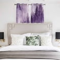 thumbnail image 3 of Purple Mountain Kitchen Curtains Window Panels, Misty Forest Nature Woodland Pine Tree Landscape Insulated Window Treatment Curtain, Grommet Curtains for Bedroom/Living Room, 2 Piece 52"Wx45"L, 3 of 8