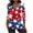 Tops-581Red, variant on Plus Size 4Th of July Patriotic Tunic Tops for Women USA American Flag 3/4 Sleeve V Neck Stars And Stripes Casual Loose Fit Stretchy Soft Summer Tops