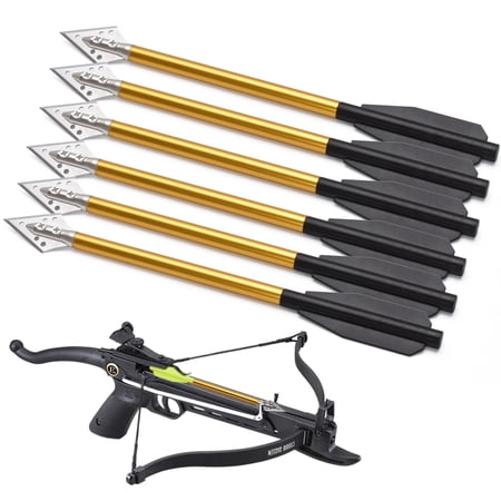 6Pcs Archery Mini Crossbow Bolts Arrows 6.5inch for Pistol Hunting Crossbow 50-80lb