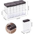 thumbnail image 2 of Transparent spice storage box, plastic spice jars with tray and double opening lid, 2 of 5