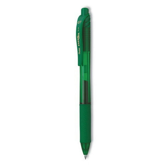 Energel-X Gel Pen, Retractable, Medium 0.7 Mm, Green Ink, Green Barrel, Dozen | Bundle of 5 Dozen
