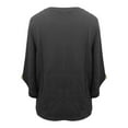 thumbnail image 5 of OSOLU Solid Color Women Casual Tops Button Half Sleeve T-Shirt Tee Tops Comfort Dailywear, 5 of 6