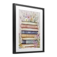 thumbnail image 2 of Stupell Industries Cottage Blooming Bookstack in Pastels Black Framed Print Under Glass, 13 x 16, by LSR Design Studio, 2 of 8
