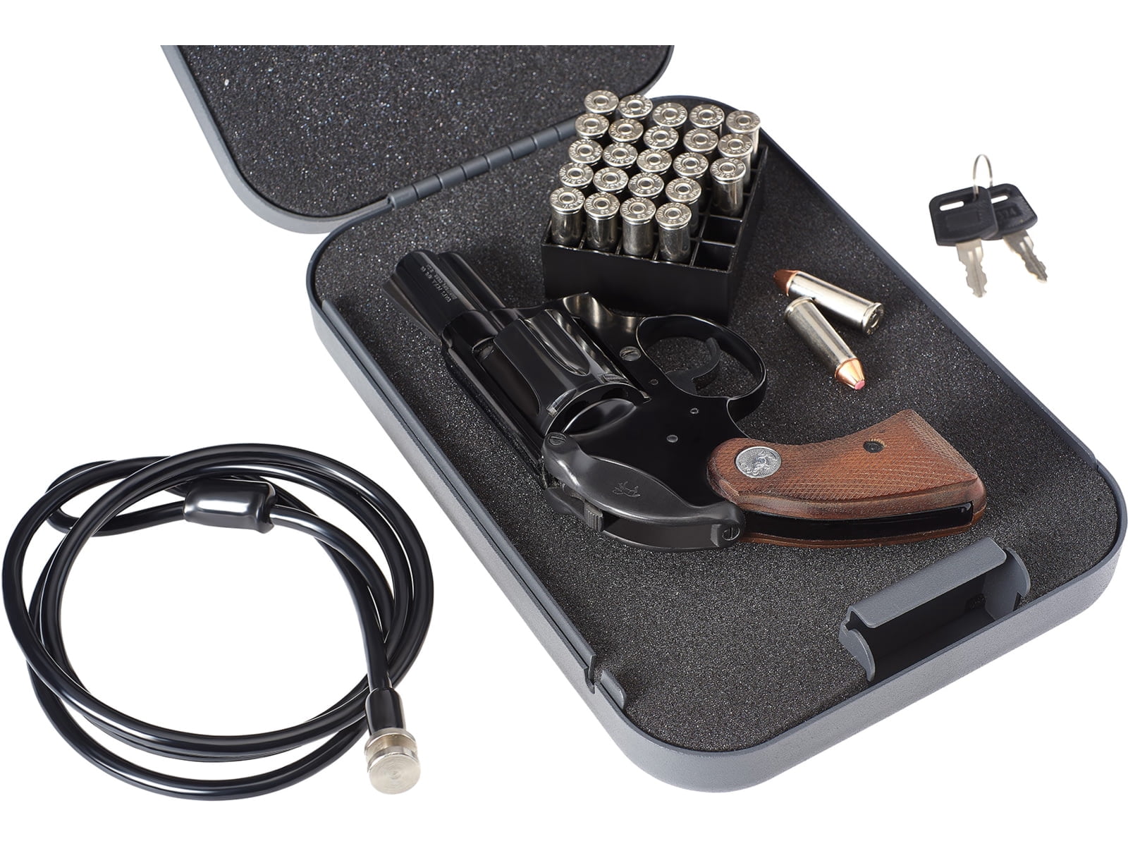 SnapSafe 75200 Lock Box Keylock Pistol Safe Key 9.5" x 6.5" x 1.75" 18 Gauge Steel Black