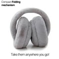 thumbnail image 5 of Acuvar Wireless Bluetooth 5.0 Rechargeable Over The Ear Headphone Earmuffs with Extra Soft and Warm Fabric, Microphone, Powerful Surround Stereo Bass and Passive Noise Cancelling (Grey), 5 of 5