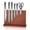 Brown, variant on FOHERE 14 Pcs Knife Set with Self-sharpening Technology, Waved Texture Kitchen Knives, Stainless Steel