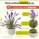thumbnail image 2 of Planta artificial moderna Artego con maceta decorativa Lavanda Compacta Pack de 2 unidades 34cm de alto, 2 of 9