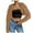 a-Brown, variant on 2025 Women Long Sleeve Open Short Kimonos for Women Front Ribbed Knit Crop Plus Size Womens Sweaters Cardigan Solid Loose Drop Fall and Winter Sweaters for Women Shoulder Bolero Crop Sweater Top