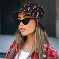 thumbnail image 3 of Cute Mushrooms And Leaves Pattern Bucket Hat Foldable Fisherman Outdoor Summer Camping Travel Hiking Caps for Men Women, 3 of 7