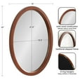 thumbnail image 6 of Kate and Laurel Hogan Mid-Century Oval Framed Wall Mirror, 18 x 24, Dark Walnut, Decorative Modern Wood Mirror with Soft Curvature and Oval Shape, 6 of 9