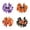 Multicolor F, variant on Noothes Halloween Hair Bows 4 Pack, Ribbon Hair Clips Halloween Bow Clips Set Spooky Hair Accessories for Girls Halloween Party Hair Clips for Women